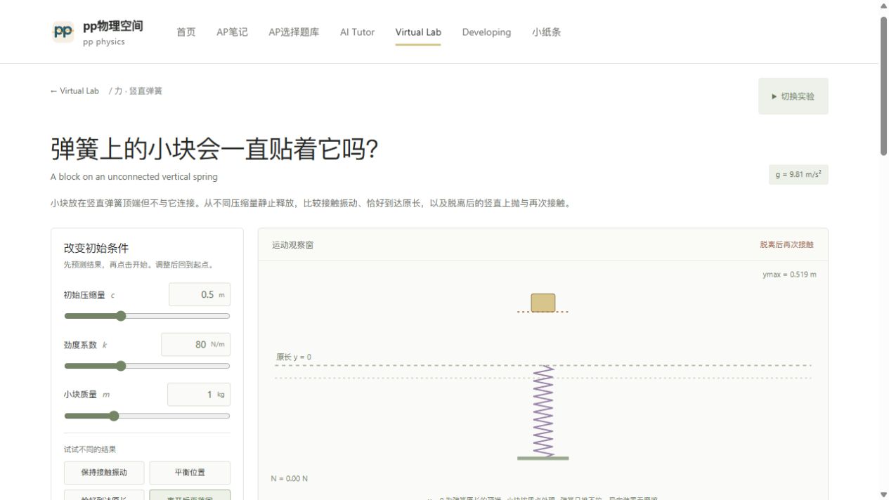 竖直弹簧的实验观察窗预览